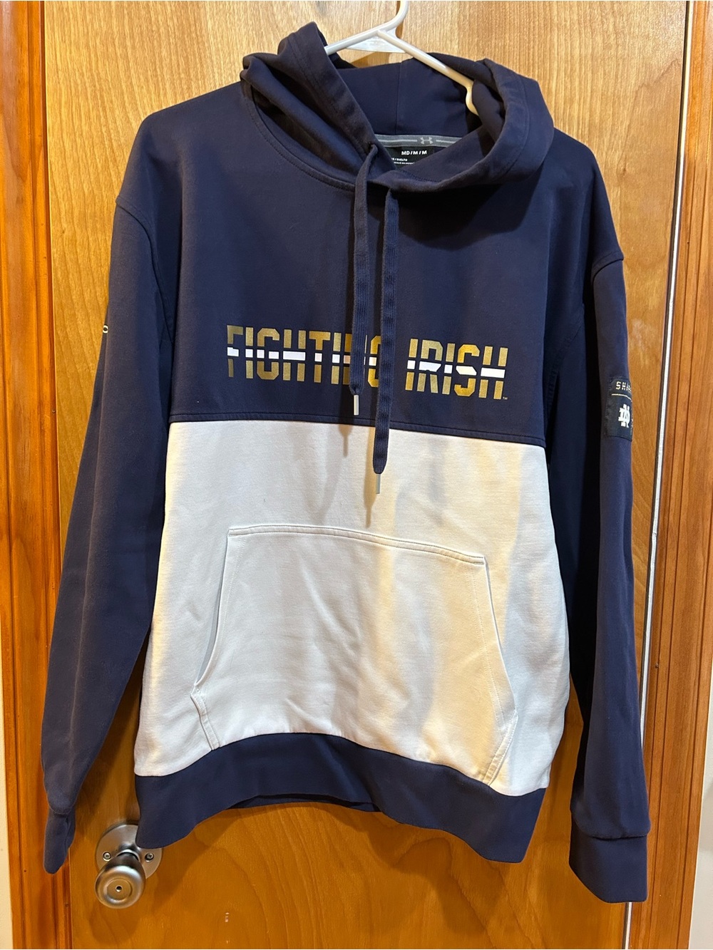 Under Armour Notre Dame Fighting Irish Shamrock Series Sweatshirt Navy Mens M